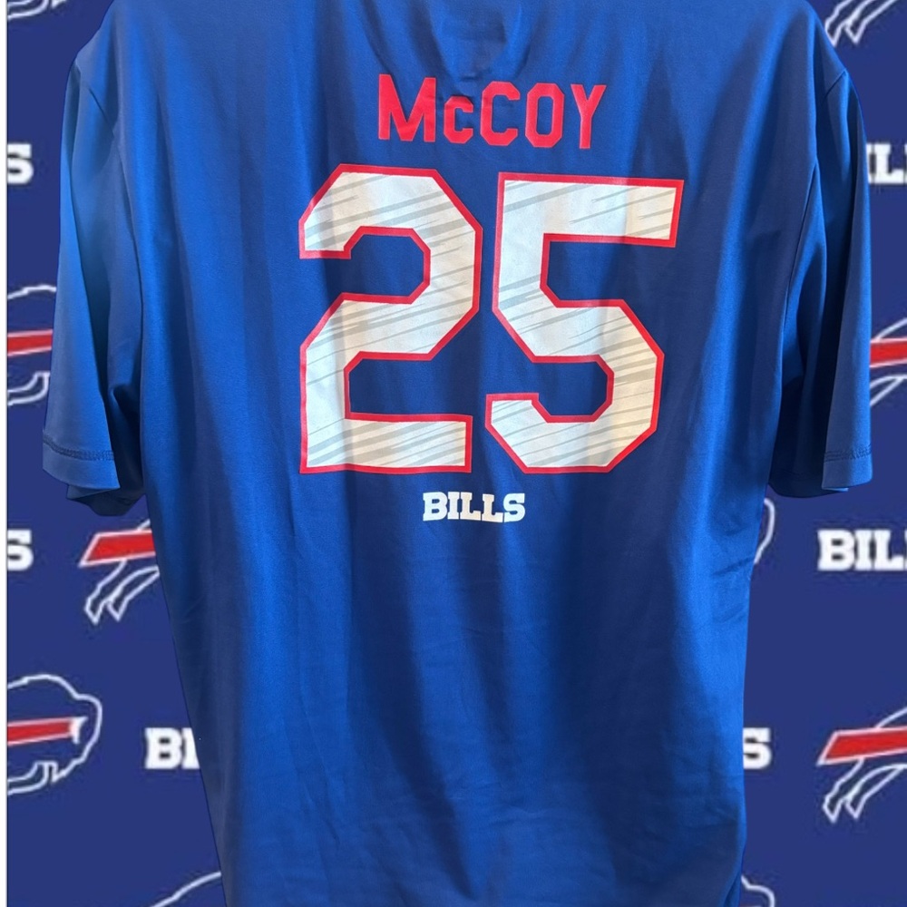Buffalo Bills Mafia Men's Large Performance Dri-Wick McCoy #25 Jersey Shirt EUC - Picture 3 of 7